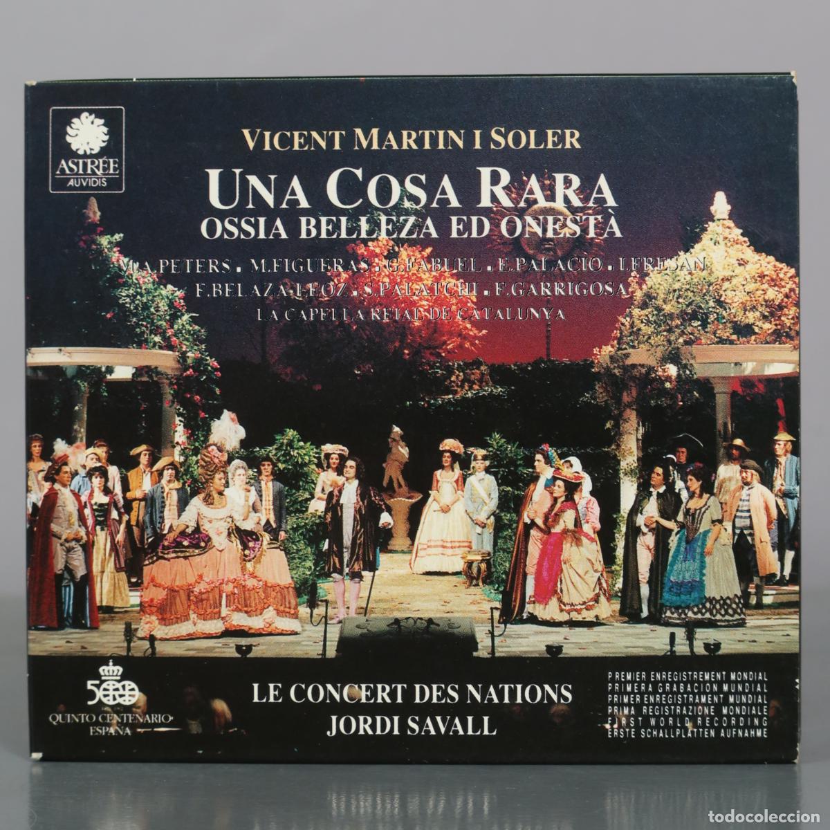 CDs de m&uacute;sica: CD. Una Cosa Rara - Vicent Martin i Soler - La Capella Reial de Catalunya, Le Concert des Nations,
