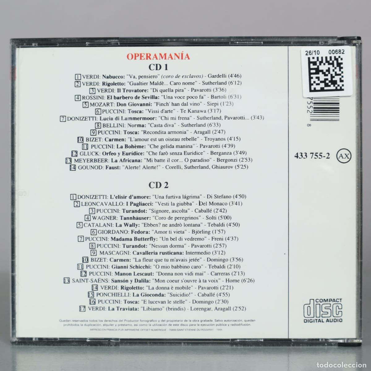 CDs de m&uacute;sica: CD. Opera Man&iacute;a - Decca - Foto 2