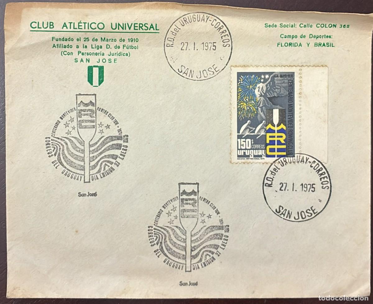 CDs de m&uacute;sica: TS) 1975 URUGUAY, FDC,CENTENARY OF THE MONTEVIDEO ROWING CLUB,VF.