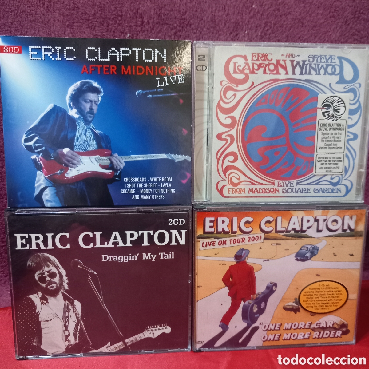 CD di Musica: SET 9&divide;CDs ERIC CLAPTON/AFTER MIDNIGHT LIVE+DRAGGIN'MY TAIL+ON TOUR 2001+STEVE WINWOOD(COMO NUEVO)