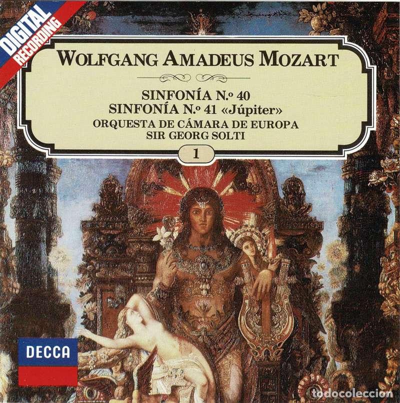 CDs de m&uacute;sica: Wolfgang Amadeus Mozart - Sinfon&iacute;a N&ordm; 40. Sinfon&iacute;a N&ordm; 41 J&uacute;piter. CD