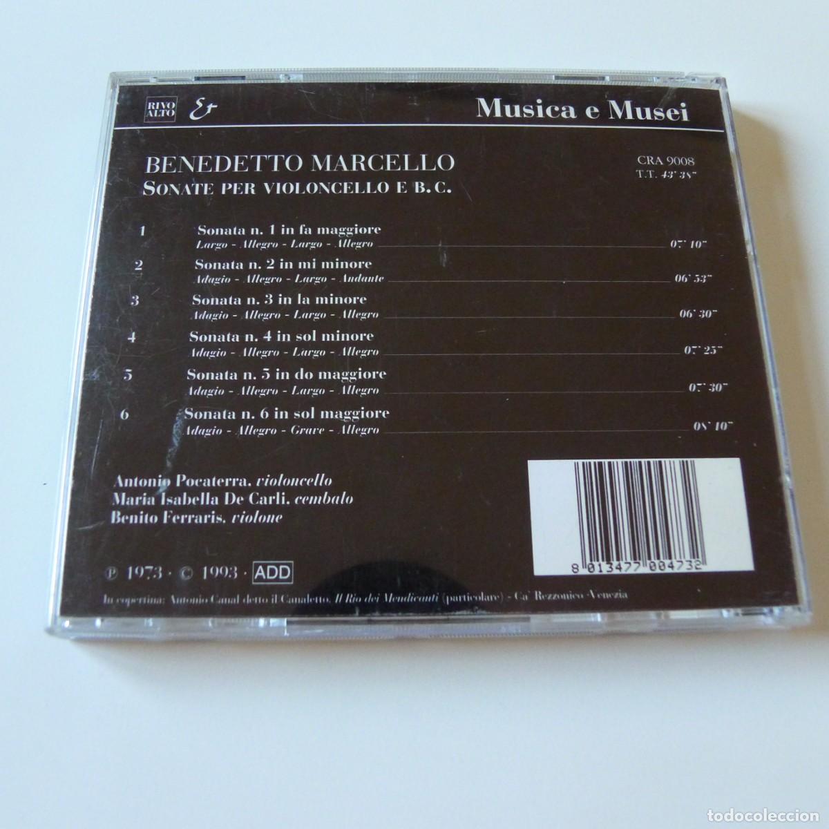 CDs de m&uacute;sica: Benedetto Marcello &ndash; Sonate Per Violoncello E B.C. CD - Foto 2