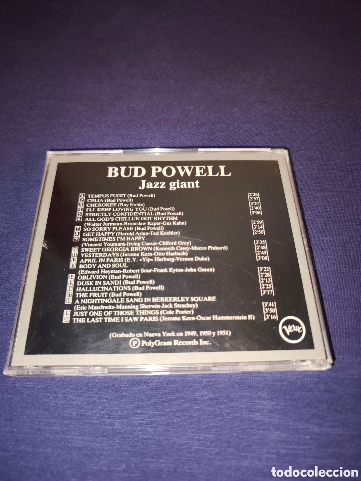 CDs de m&uacute;sica: Bud Powell Jazz Giant - Foto 2