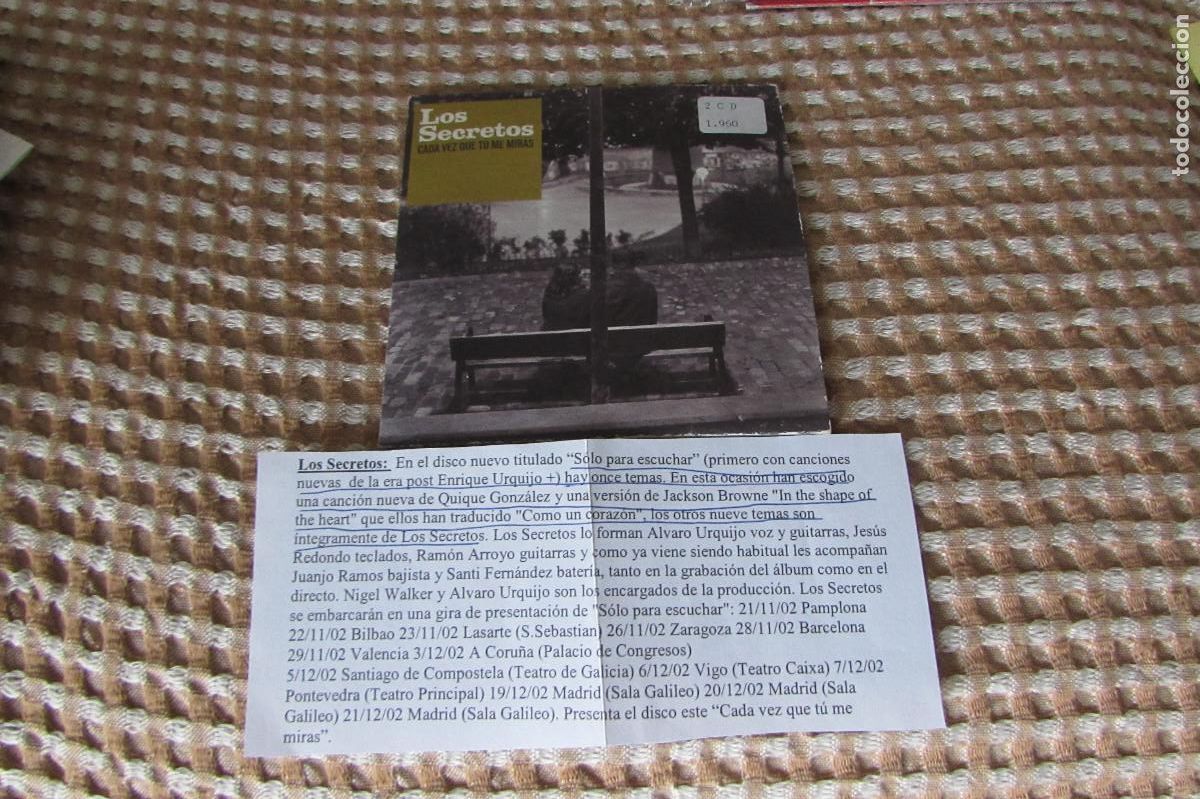 CDs de Musique: LOS SECRETOS - CADA VEZ QUE TU ME MIRAS - CD SINGLE CADENA 100