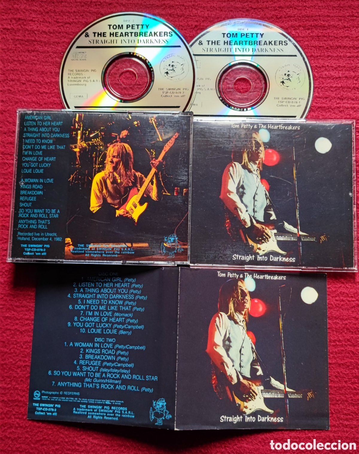 CDs de m&uacute;sica: TOM PETTY & THE HEARTBREAKERS: Straight Into Darkness. 2 Cd's Recorded Live in Utrecht, 4 Dic.1992.