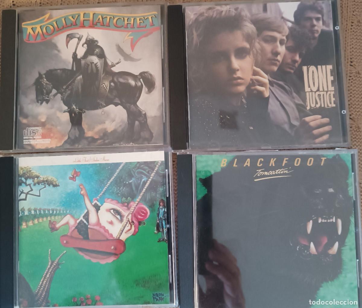CDs de m&uacute;sica: LOTE LITTLE FEAT, MOLLY HATCHET, BLACKFOOT, LONE JUSTICE
