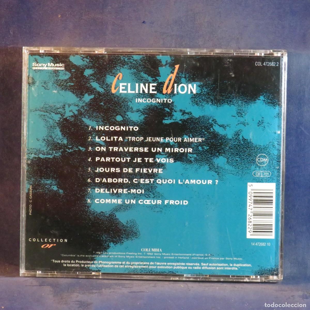 CDs de m&uacute;sica: C&Eacute;LINE DION &ndash; INCOGNITO - CD - Foto 2