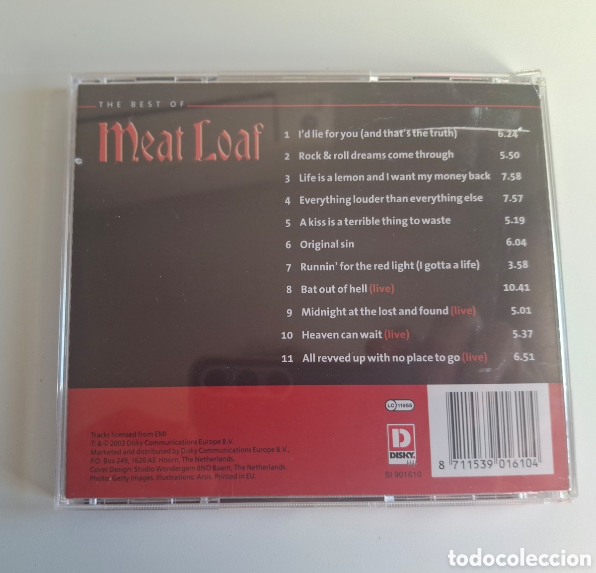 CDs de m&uacute;sica: CD DE MEAT LOAF, THE BEST OF - Foto 2