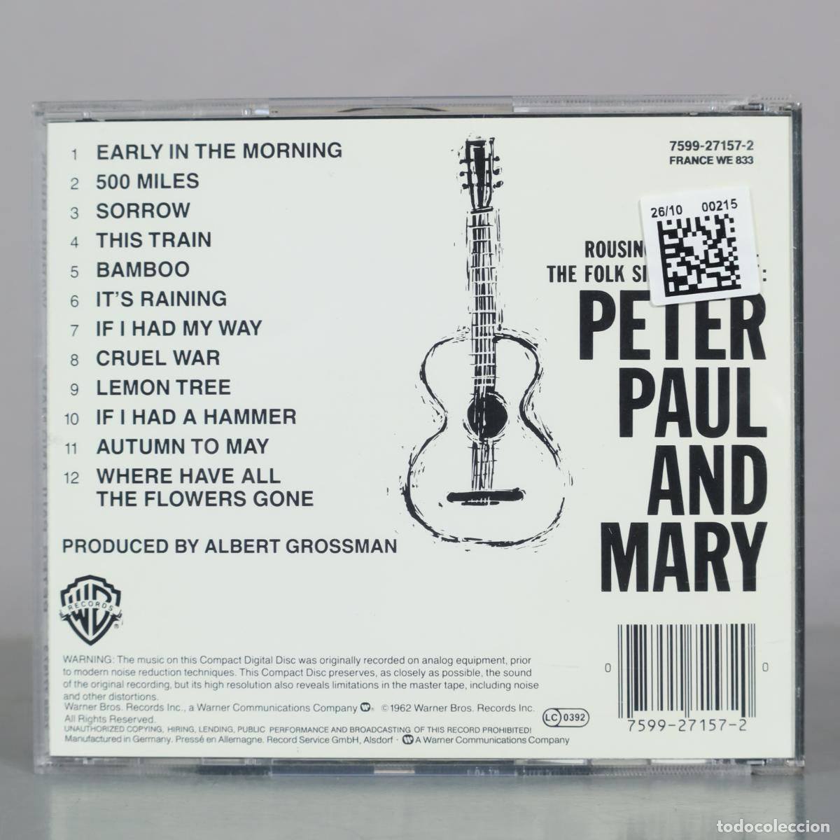 CDs de m&uacute;sica: CD. Peter, Paul and Mary - Warner Bros. Records - Foto 2