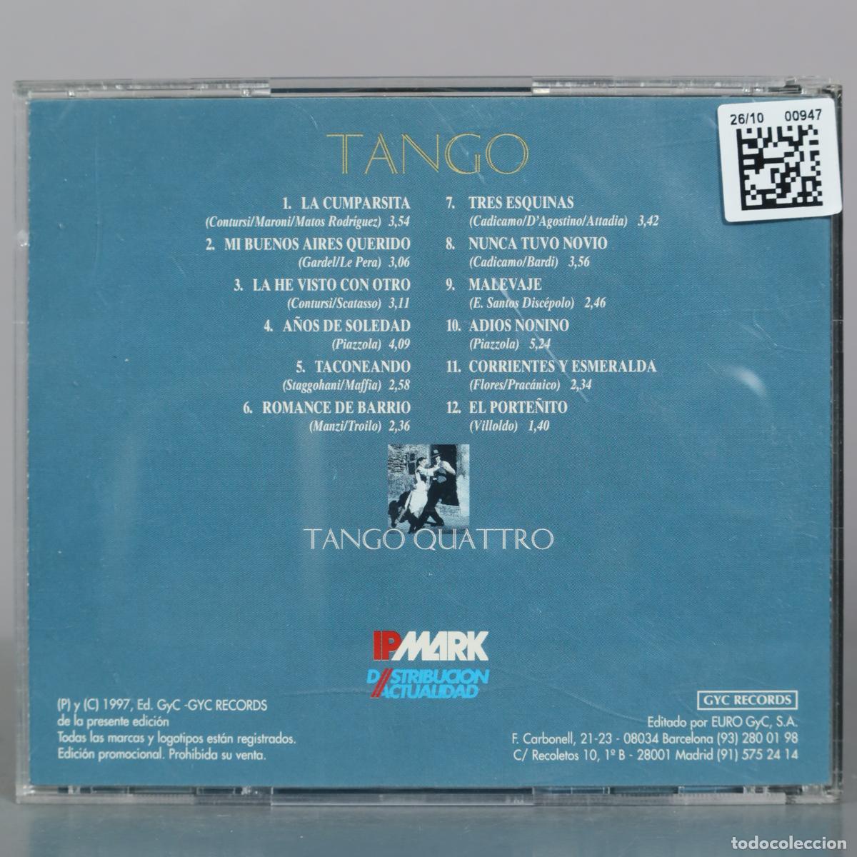 CDs de m&uacute;sica: CD. Tango - Tango Quattro - Gyc Records - Foto 2