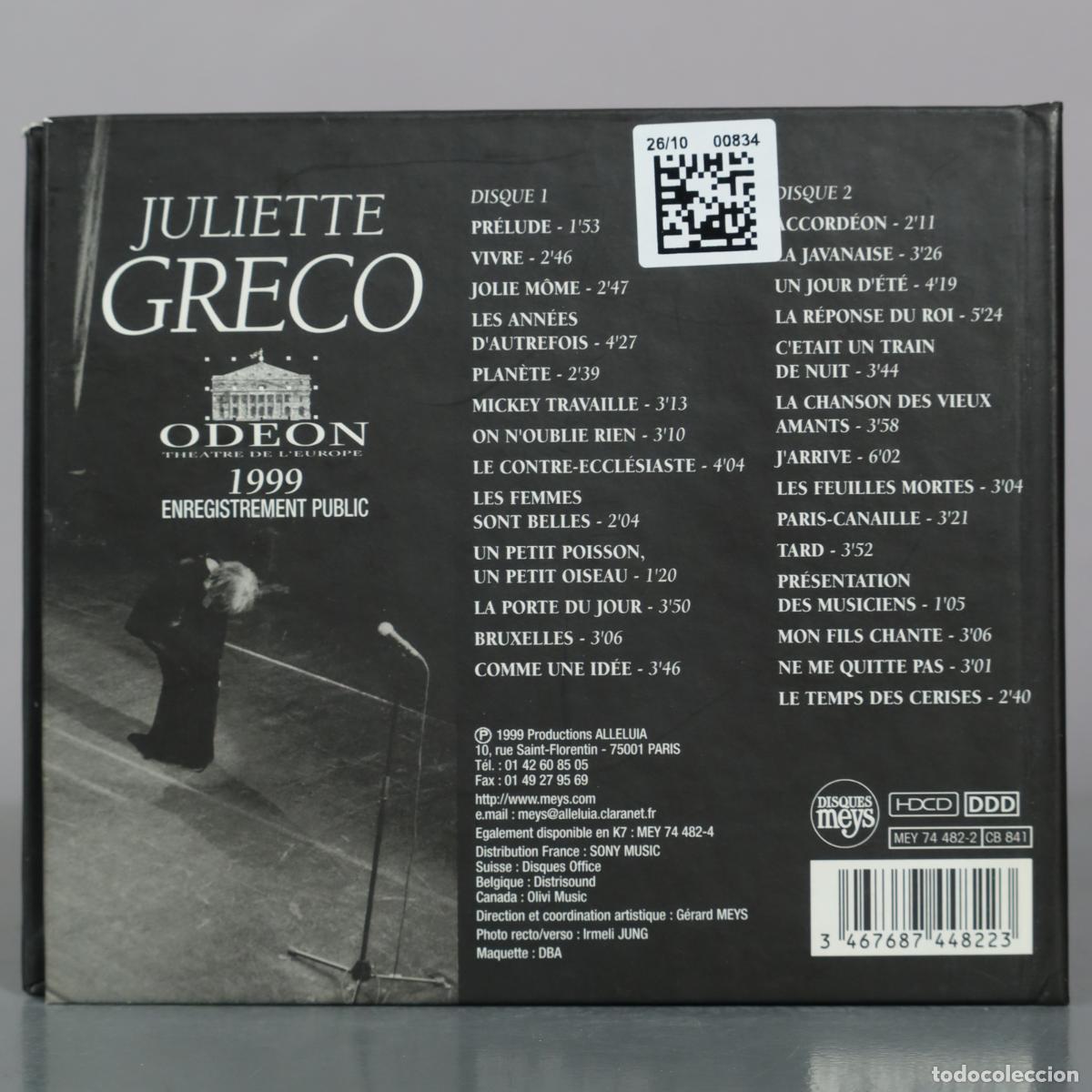 CDs de m&uacute;sica: CD. Juliette Greco - Odeon - Foto 2