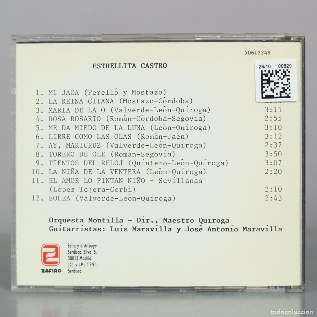 CDs de m&uacute;sica: CD. Estrellita Castro - Zafiro - Foto 2