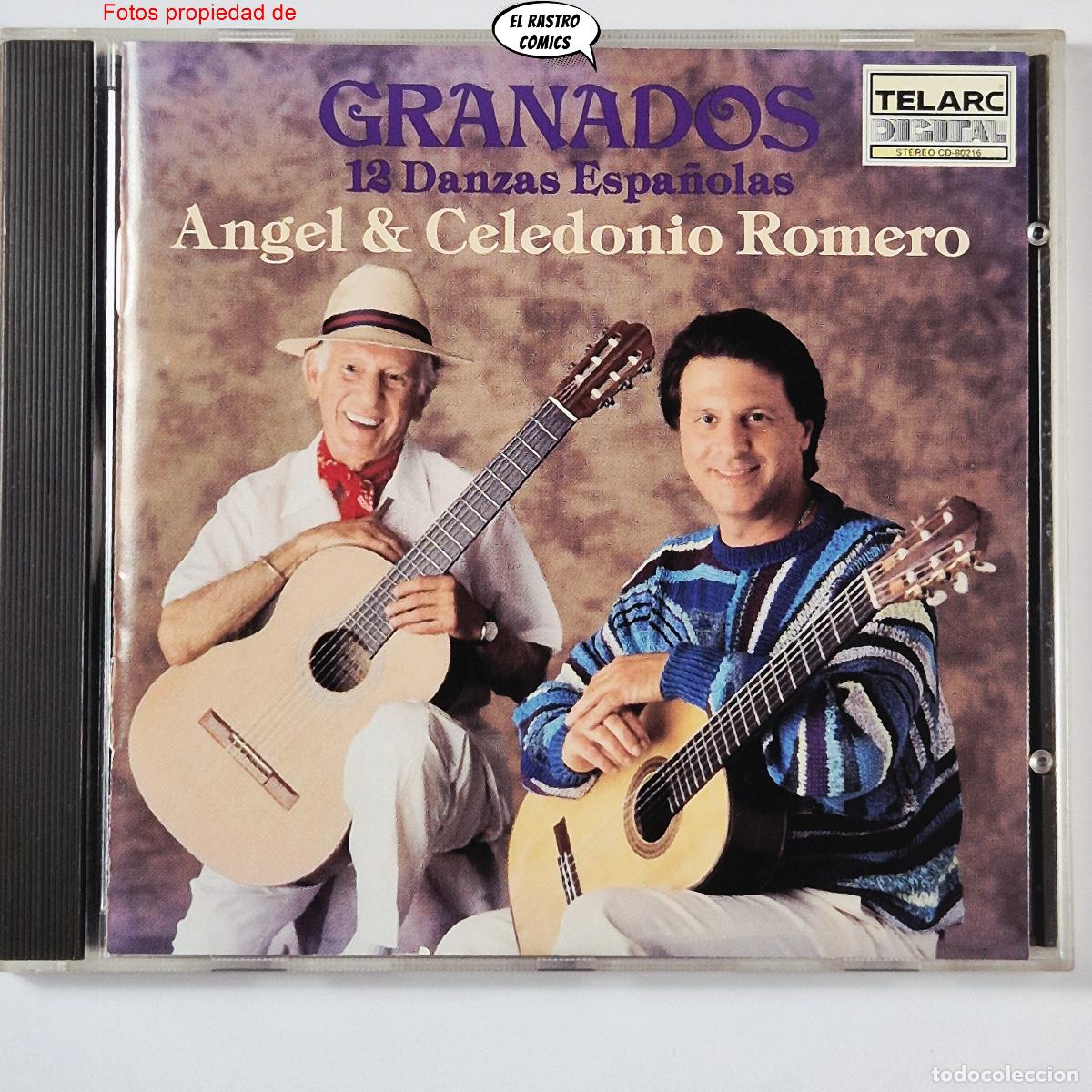 CDs de m&uacute;sica: Enrique Granados, 12 Danzas Espa&ntilde;olas, Angel Romero & Celedonio Romero, CD, 1991, excelente estado