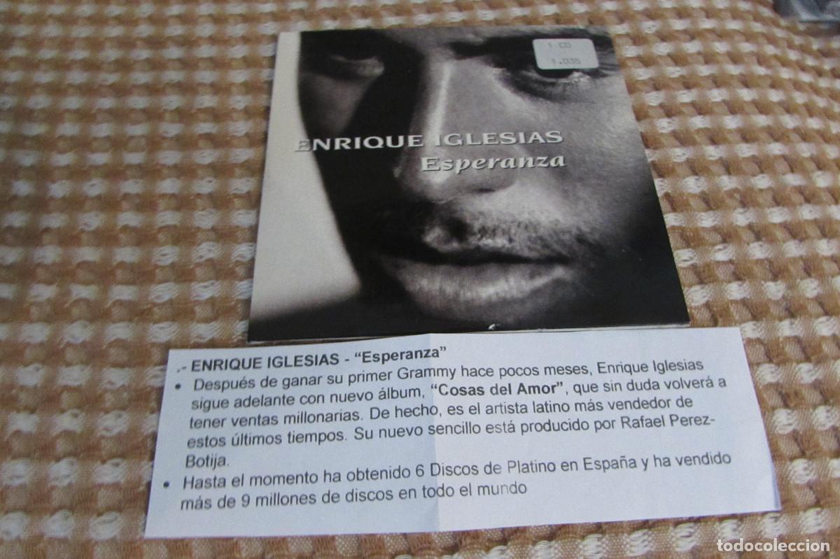 CDs de m&uacute;sica: ENRIQUE IGLESIAS ESPERANZA CD SINGLE CADENA 100