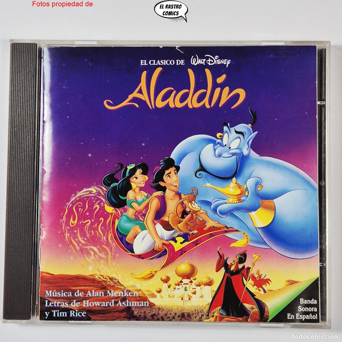 CDs de m&uacute;sica: Aladd&iacute;n, Banda Sonora en Espa&ntilde;ol, Alan Menken, CD Walt Disney 1998, BSO, B S O