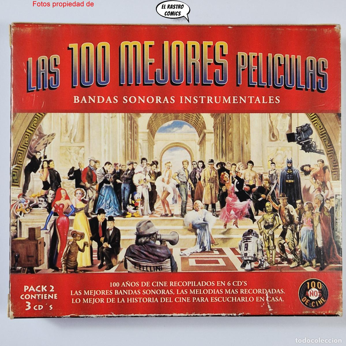 CDs de m&uacute;sica: Las 100 Mejores Pel&iacute;culas, Bandas Sonoras Instrumentales, 3 CD precintados n&ordm; 4, 5 y 6, A&ntilde;os de cine