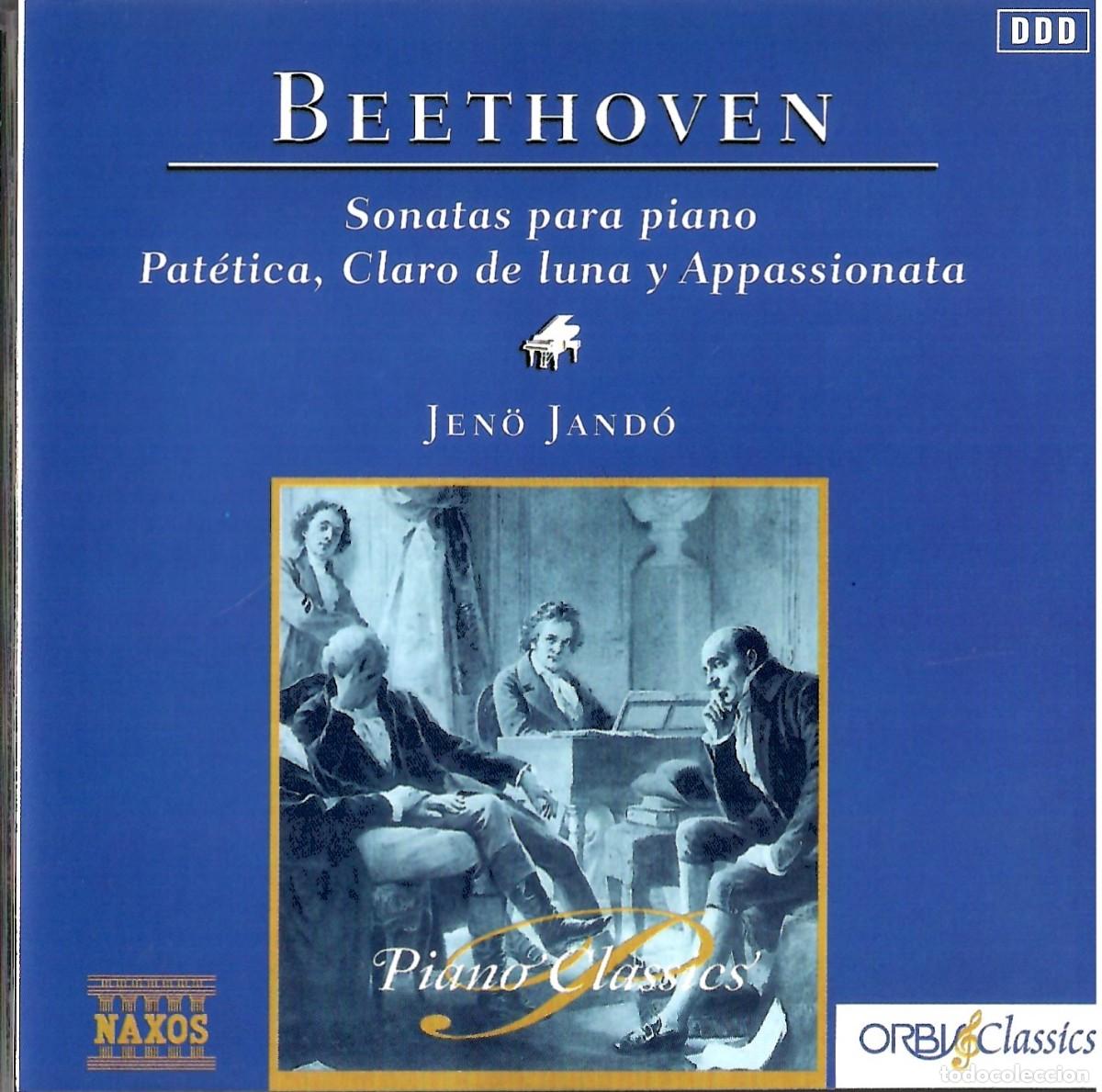 CDs de m&uacute;sica: CD Beethoven - Sonatas Pat&eacute;tica, Claro de luna y Appassionata - Jenő Jand&oacute; (Naxos)