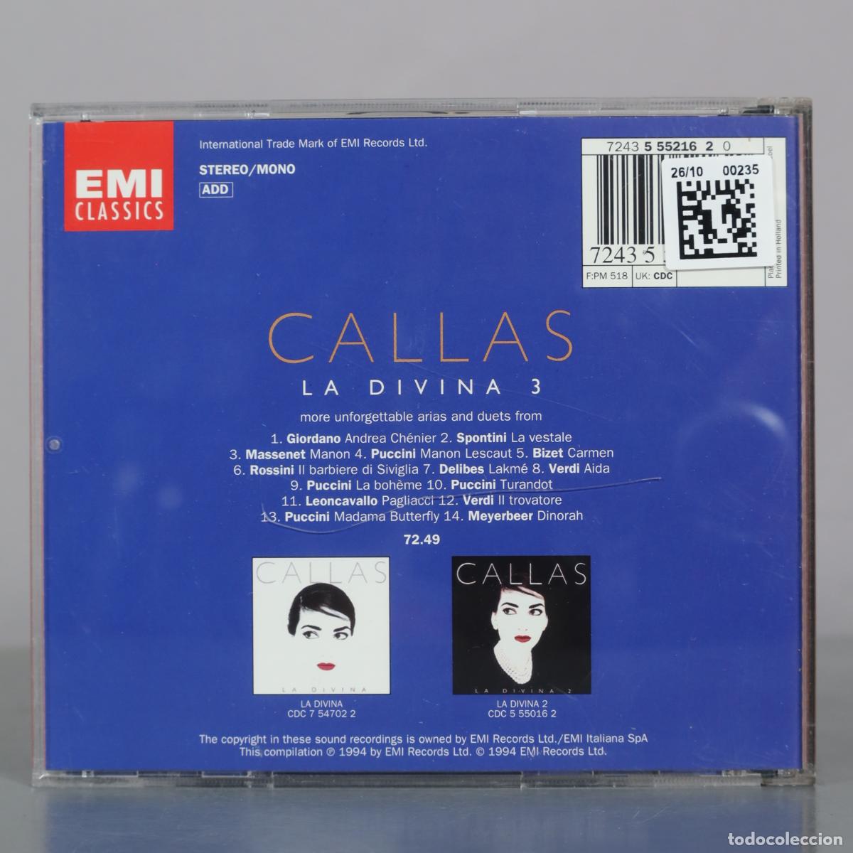 CDs de m&uacute;sica: CD. Callas - La Divina 3 - EMI Classics - Foto 2
