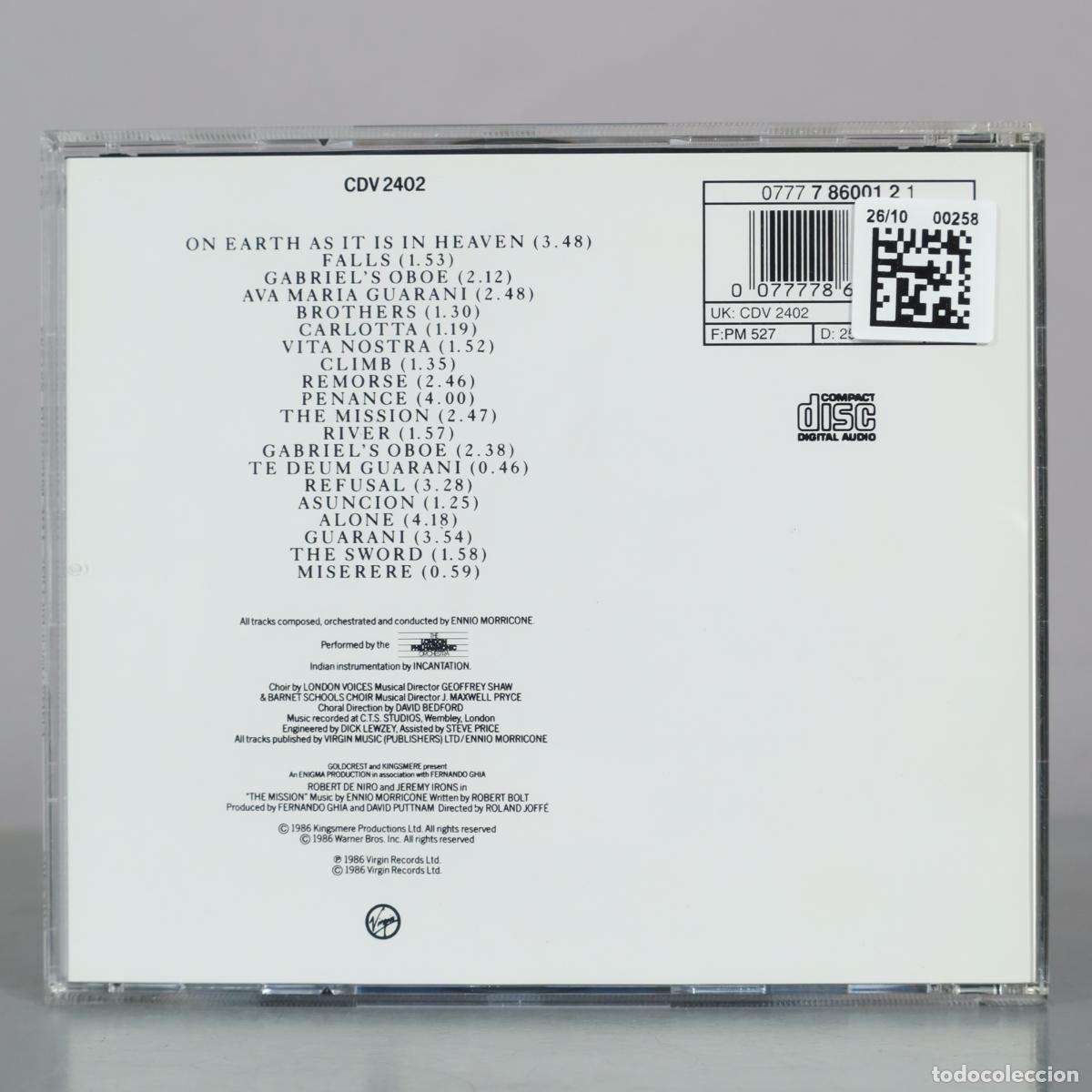 CDs de m&uacute;sica: CD. The Mission - Ennio Morricone - Foto 2