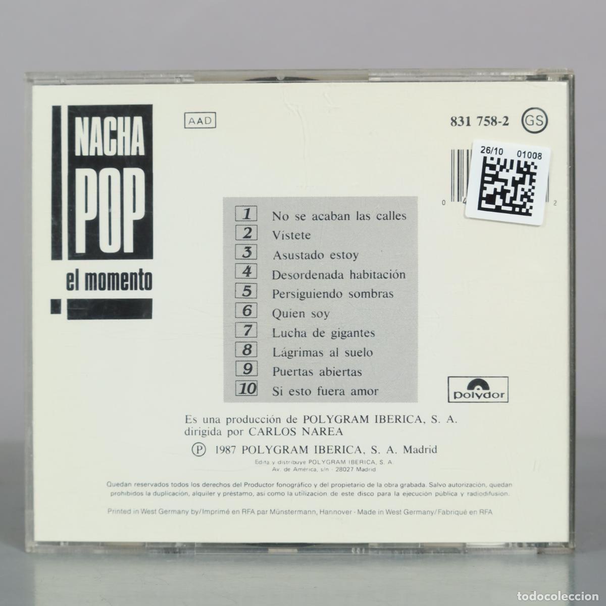 CDs de m&uacute;sica: CD. El Momento - Nacha Pop - Foto 2