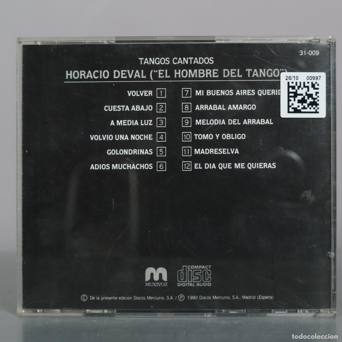 CDs de m&uacute;sica: CD. Tangos cantados - Horacio Deval - Discos Mercurio - Foto 2