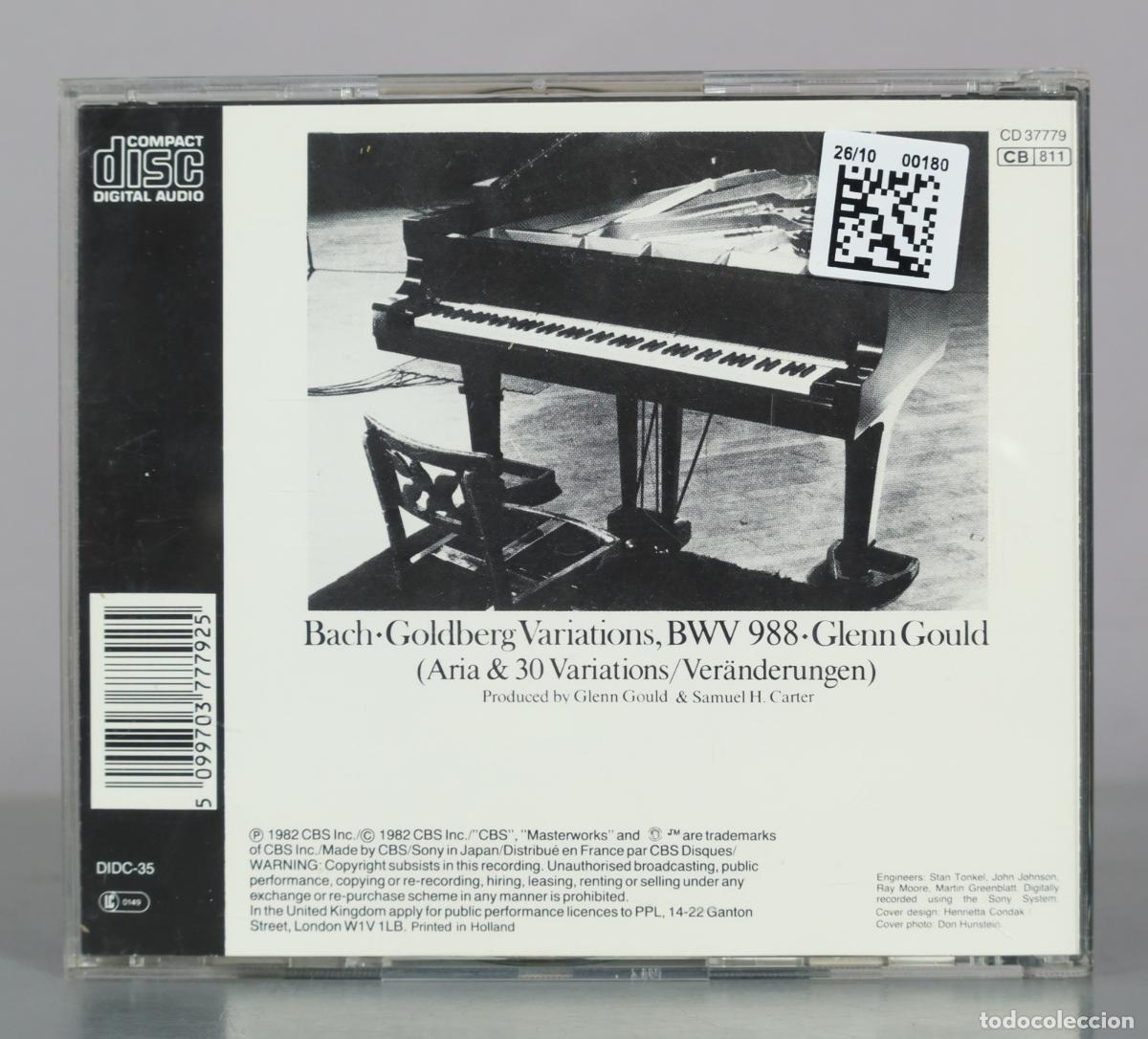 CDs de m&uacute;sica: CD. Bach - The Goldberg Variations - Glenn Gould - Foto 2