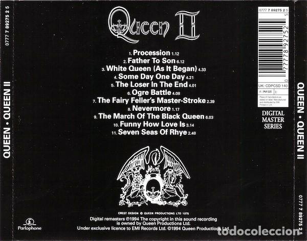 CDs de m&uacute;sica: Queen &rdquo;Queen II&rdquo; CD (1994 remasters) - Foto 2