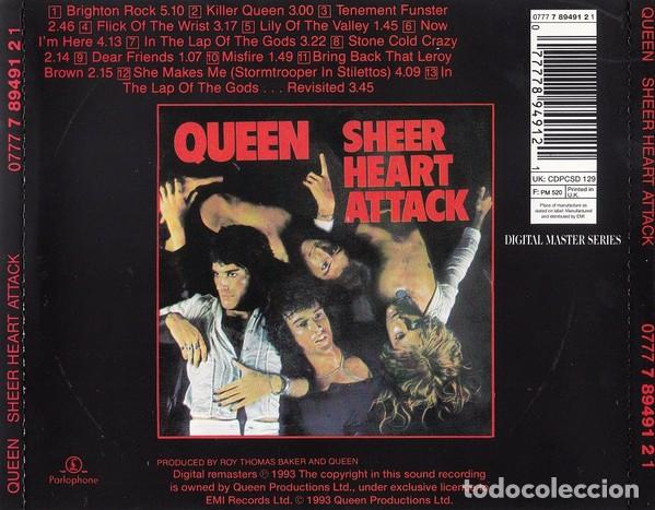 CDs de m&uacute;sica: Queen &rdquo;Sheer Heart Attack&rdquo; CD (1994 remasters) - Foto 2