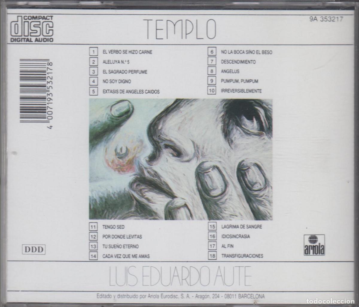 CDs de m&uacute;sica: Luis Eduardo Aute cd Templo 1987 - Foto 2