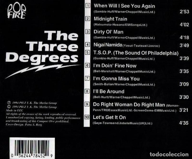 CDs de m&uacute;sica: THE THREE DEGREES. CD. SOUL. - Foto 2