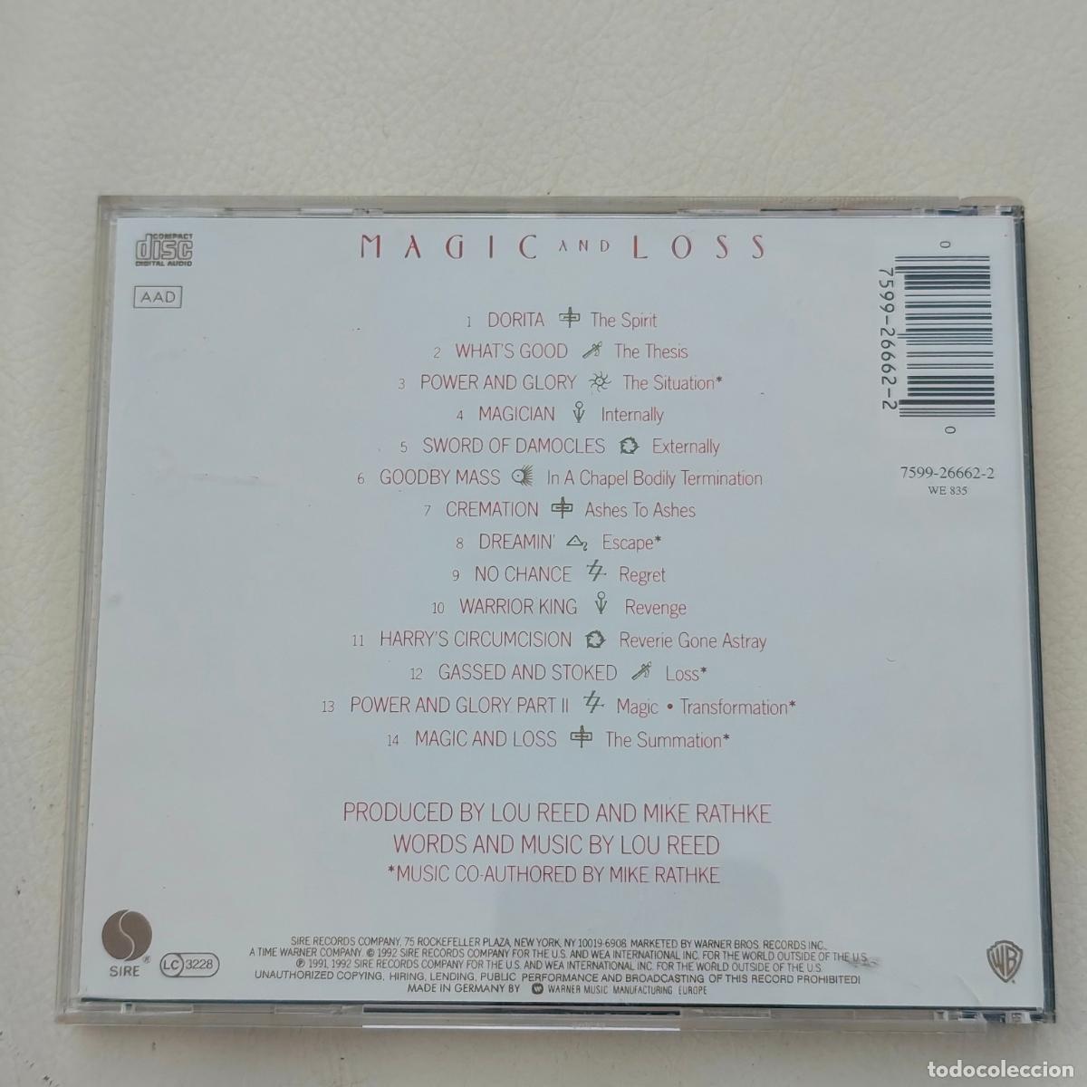 CDs de m&uacute;sica: LOU REED (CD) MAGIC AND LOSS A&Ntilde;O &ndash; 1992 - Foto 2