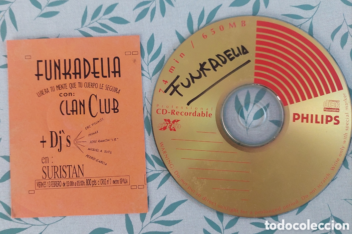 CDs de m&uacute;sica: FUNKADELIA DEMO MAQUETA 4 CANCIONES FUNK DISCO CON FLYER CONCIERTO