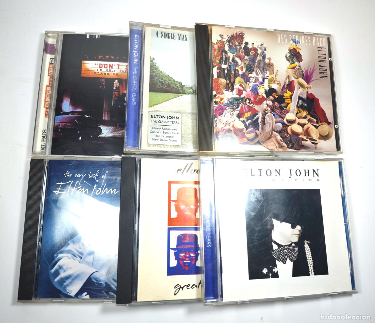 CDs de Musique: ELTON JOHN &ndash; Lote 6 CD originales &ndash; Greatest Hits, The Very Best, A Single Man, Ice on Fire, Reg Str