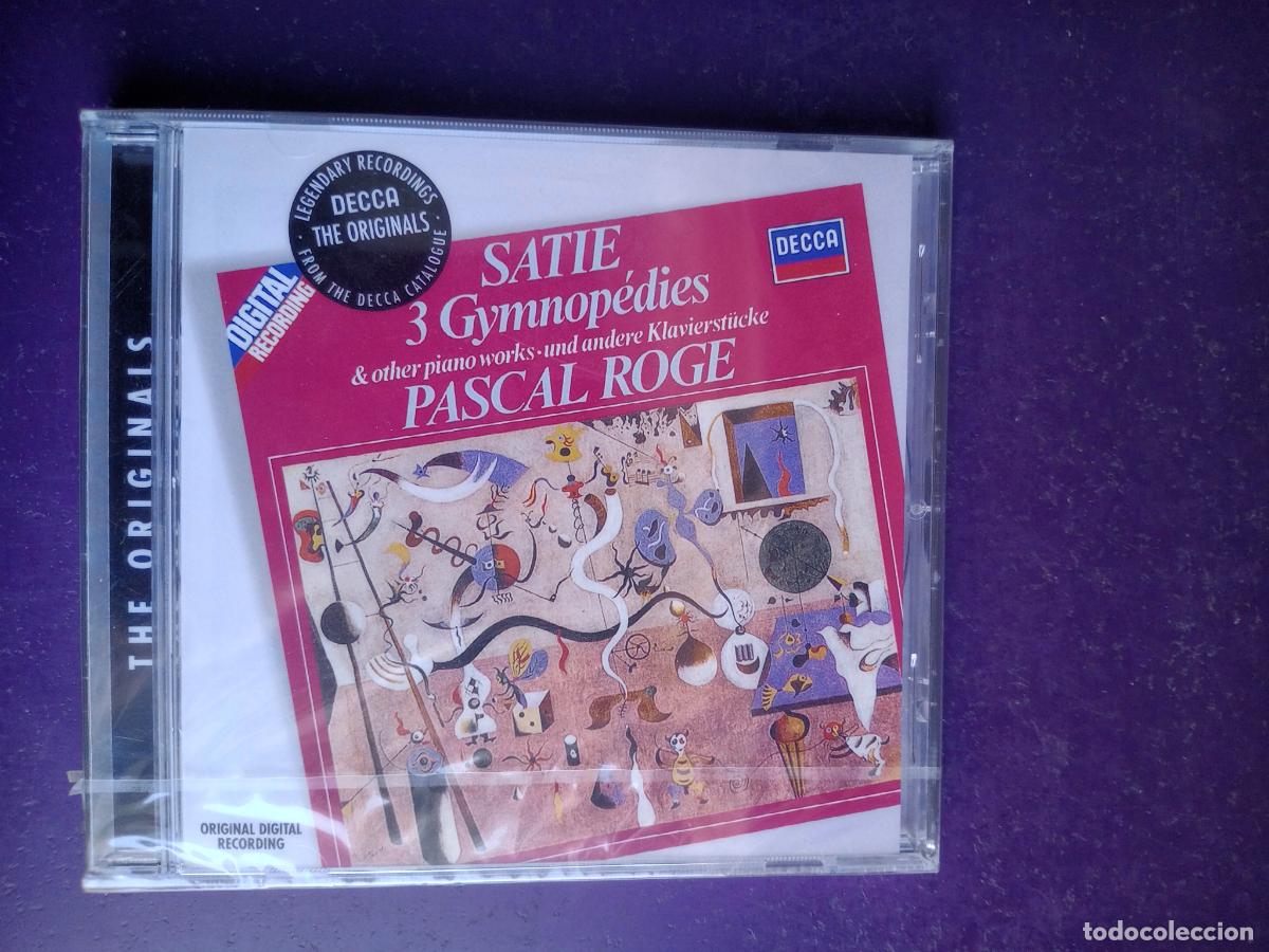 Musik-CDs: Erik Satie - Pascal Rog&eacute; &lrm;&ndash; 3 Gymnop&eacute;dies & Other Piano Works - CD DECCA 2006 - PRECINTADO