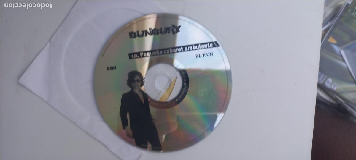 CDs de m&uacute;sica: Bunbury. 10. Peque&ntilde;o cabaret ambulante. El pais. Emi. Solo el CD