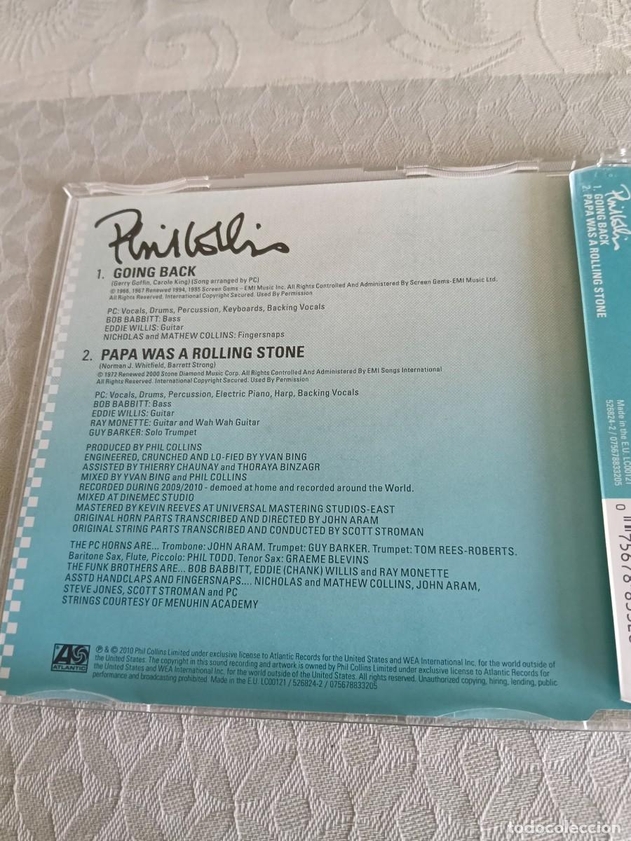 CDs de m&uacute;sica: RAR SINGLE CD. PHIL COLLINS. GOING BACK. 2 TRACKS - Foto 3