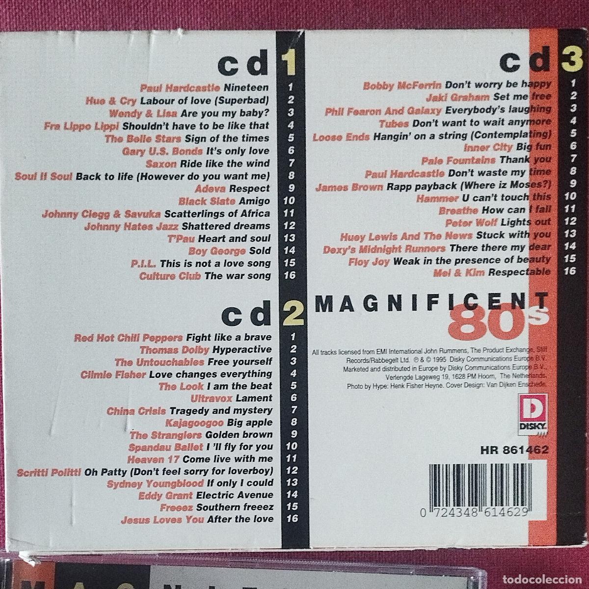 CDs de m&uacute;sica: MAGNIFICENT 80S - 3 CD CON MUSICA DE LOS 80 - Foto 2