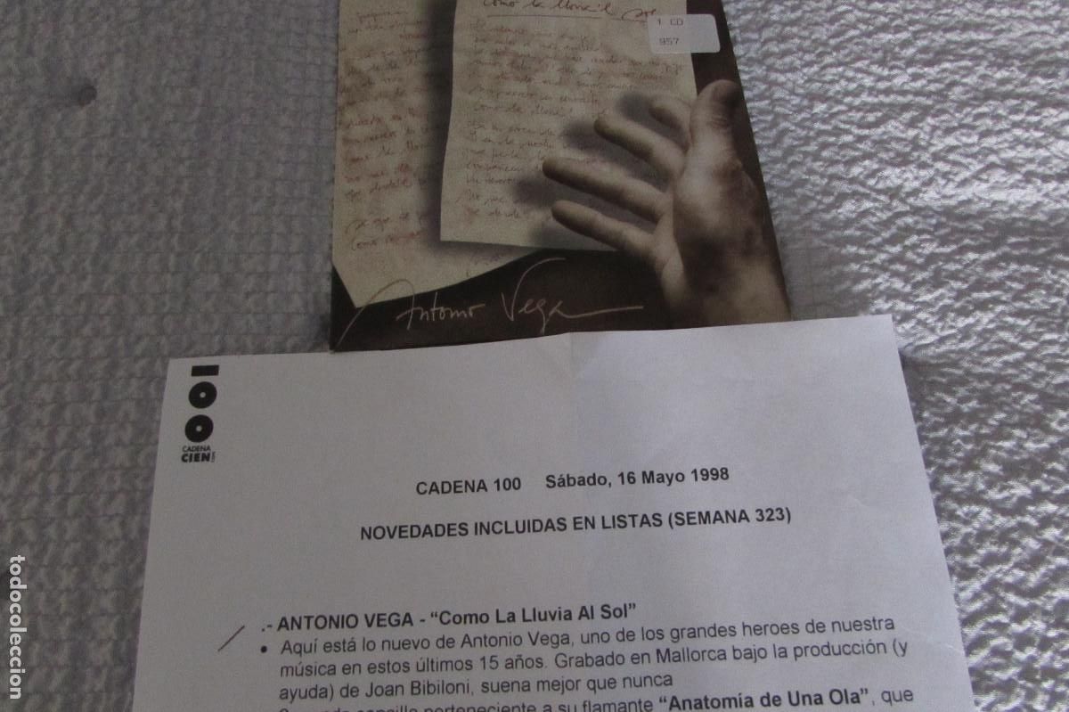 CD di Musica: ANTONIO VEGA COMO LA LLUVIA AL SOL CD SINGLE CADENA 100