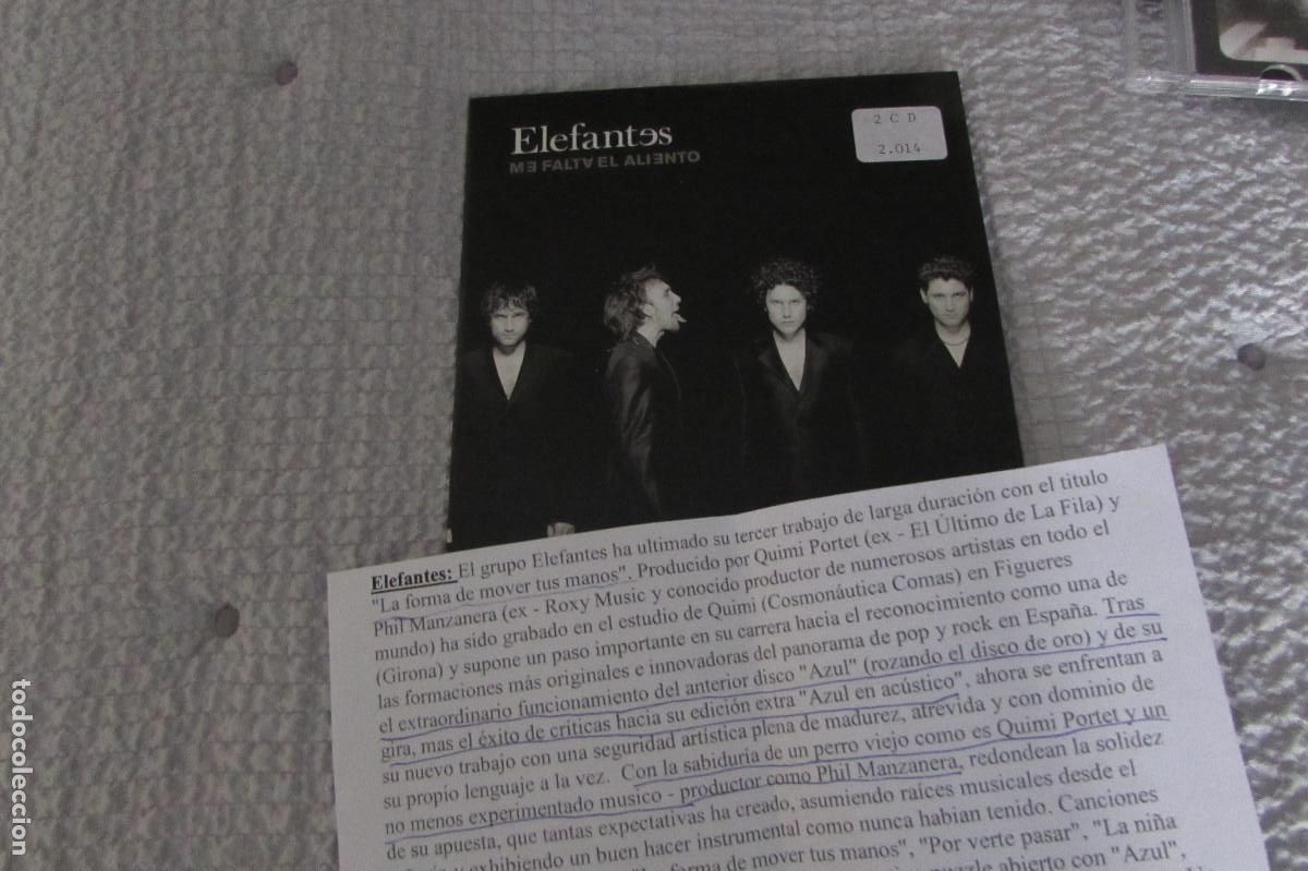 Music CDs: ELEFANTES (CD SINGLE CADENA 100) ME FALTA EL ALIENTO