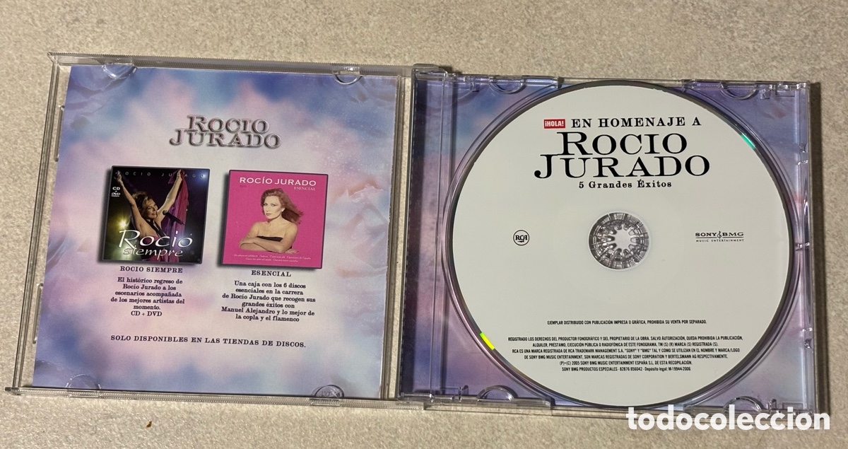 CDs de m&uacute;sica: Rocio Jurado CD HOLA Homenaje 5 &eacute;xitos - Foto 4
