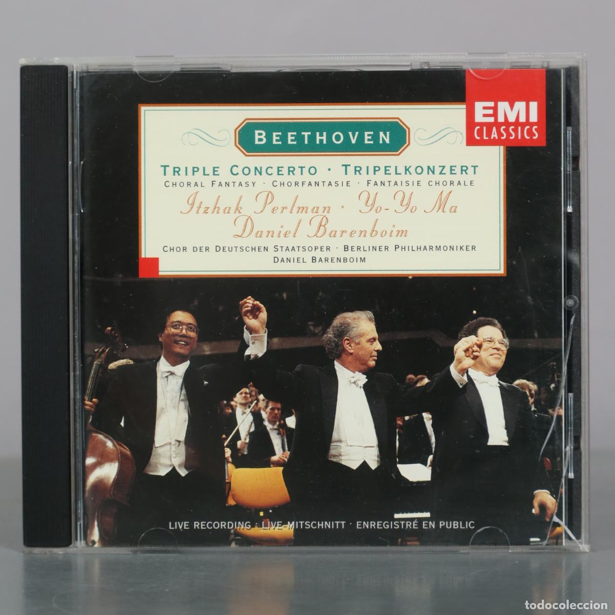 CDs de m&uacute;sica: CD. Beethoven - Triple Concerto - Choral Fantasy - Itzhak Perlman, Yo-Yo Ma, Daniel Barenboim, Chor