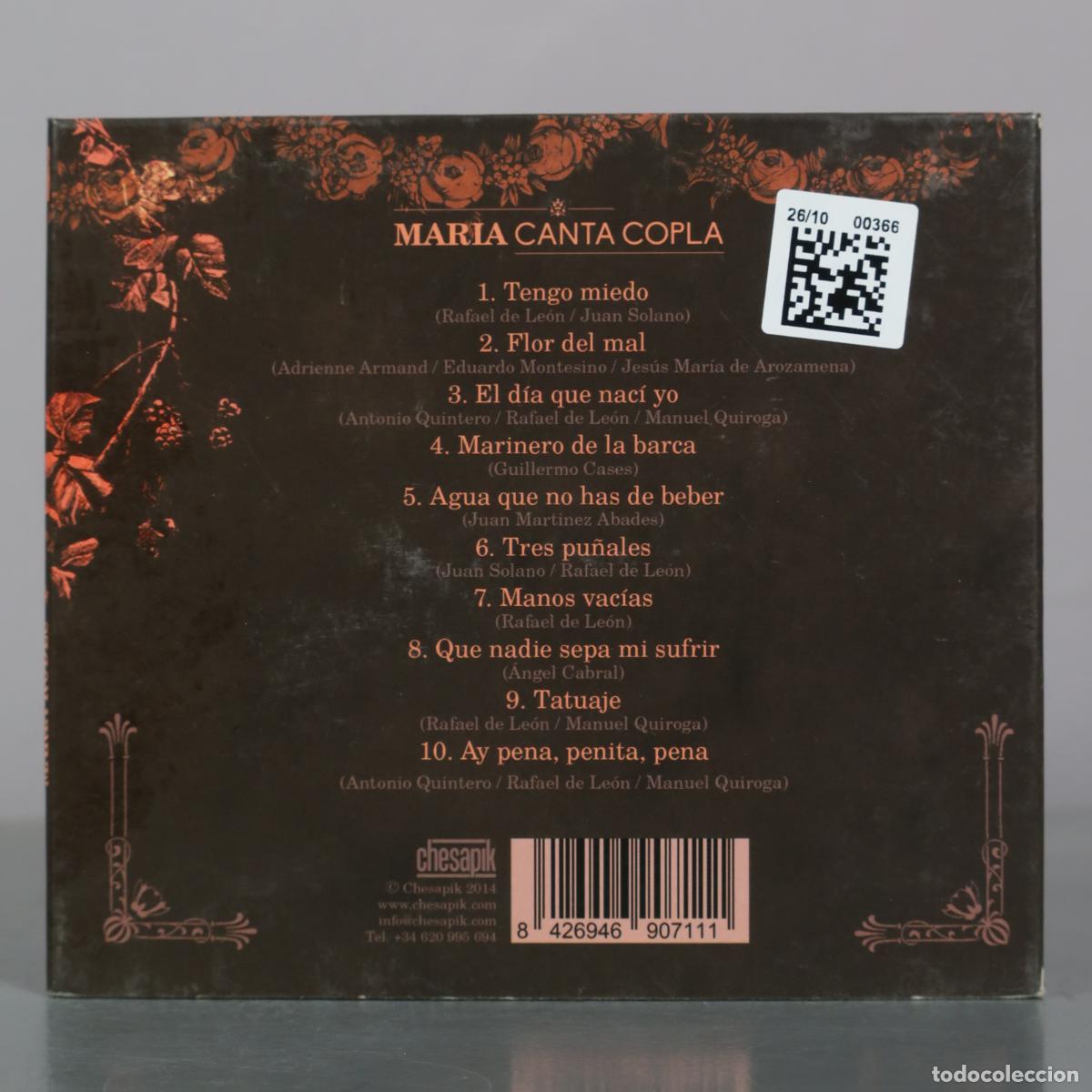 CDs de m&uacute;sica: CD. Maria Canta Copla - Chesapik - Foto 2