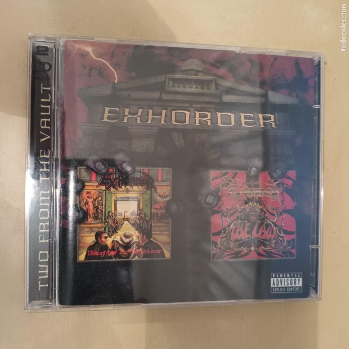 CDs de m&uacute;sica: Exhorder , Slaughter In The Vatican / The Law , 2xCD 2003 Netherlands. Impecable. Thrash Groove M.