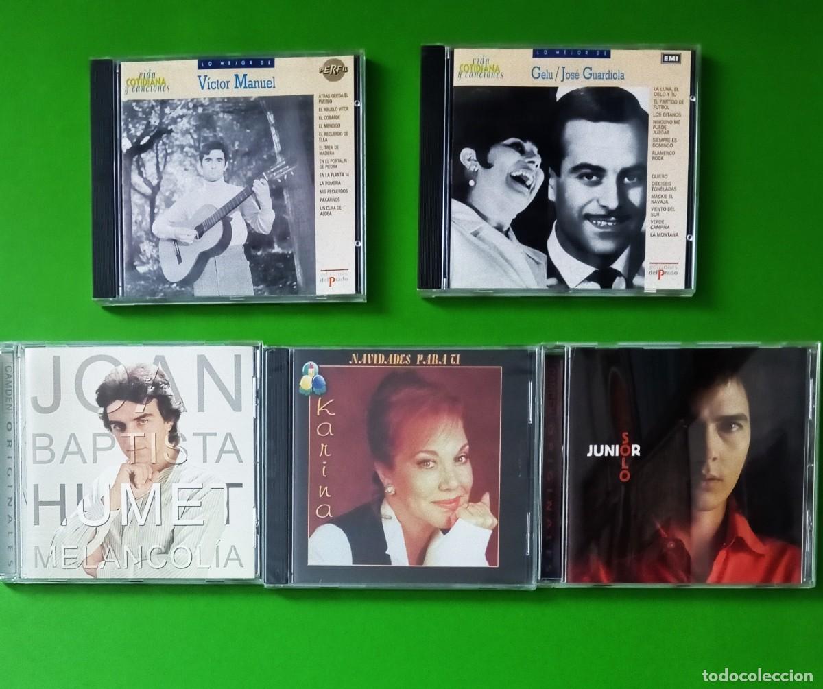 CD de M&uacute;sica: Lote 5 CDs: V&iacute;ctor Manuel, Joan Baptista Humet, Karina, Junior, Gelu, J. Guardiola)