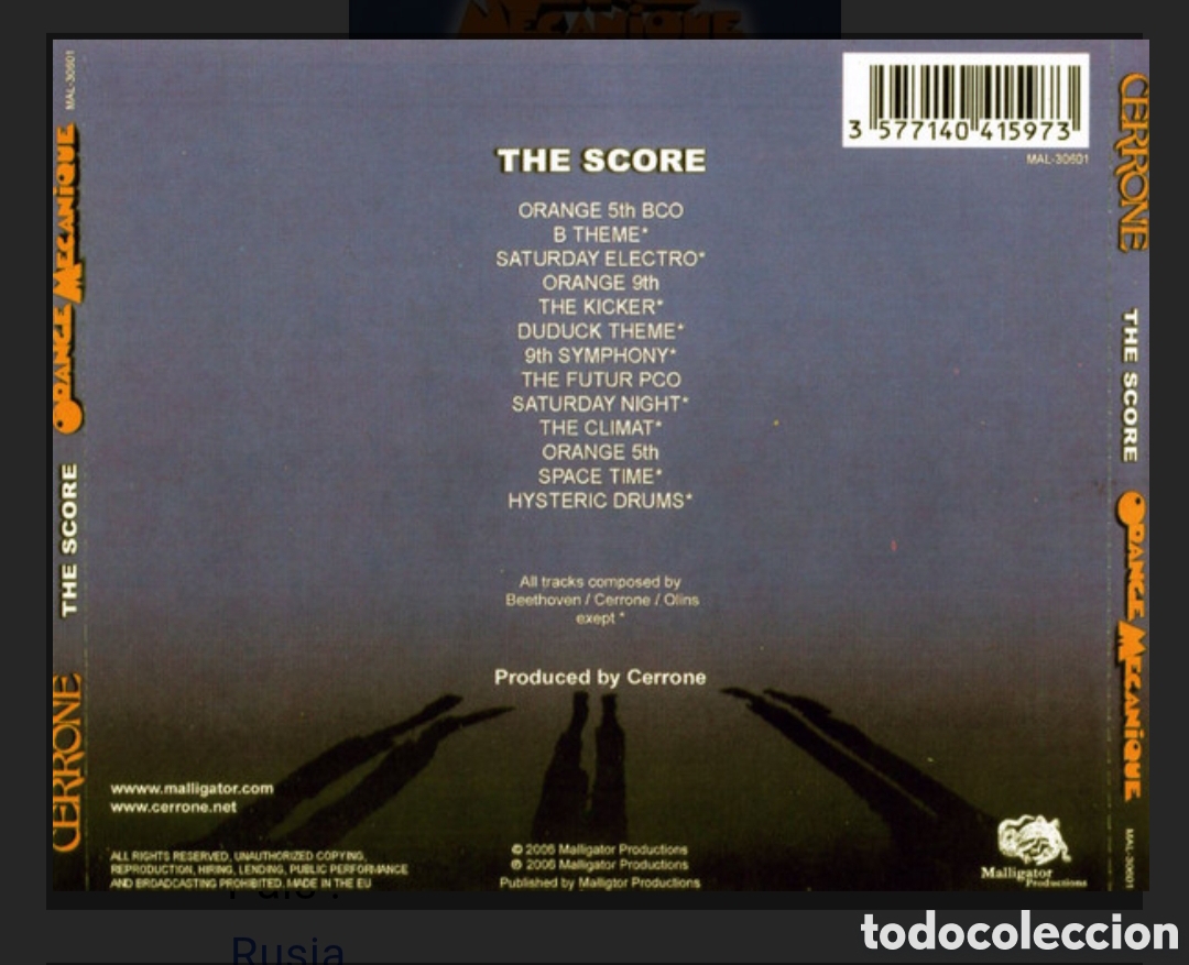 CDs de m&uacute;sica: CD,Cerrone,Orange Mecanique - Foto 2