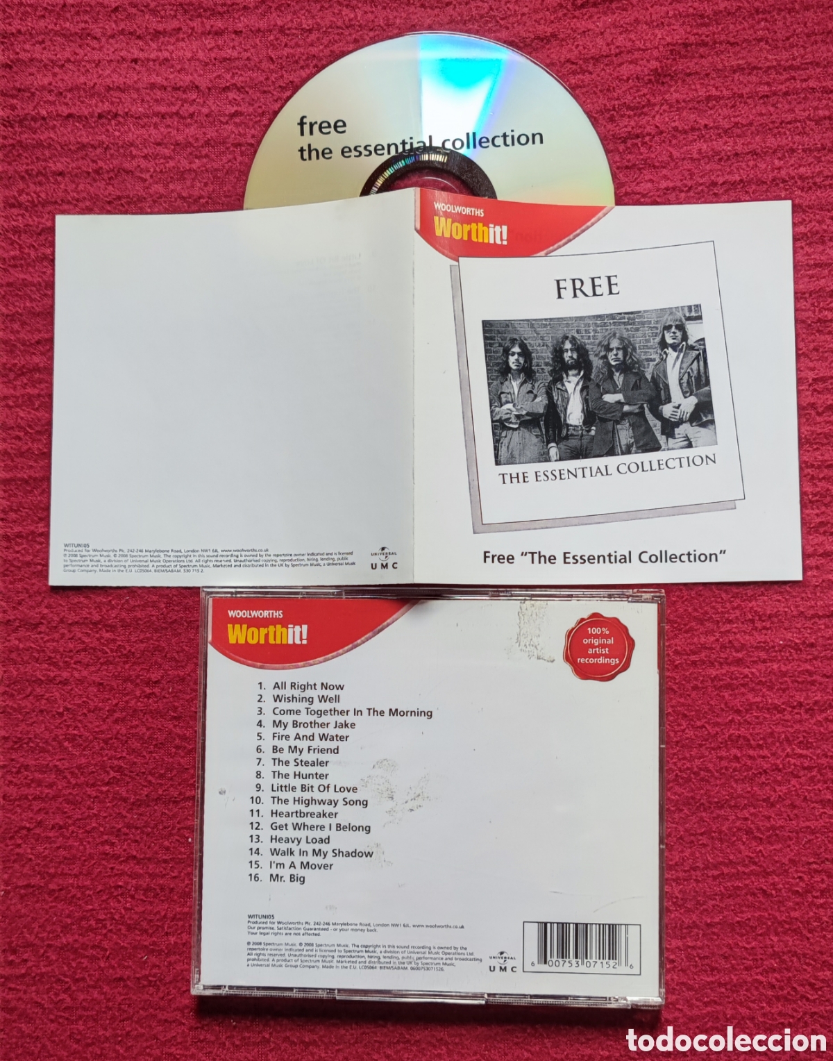 CDs de m&uacute;sica: FREE: The Essential Collection. Cd 2008 Universal Records.16 Tracks.Duraci&oacute;n 68 min.