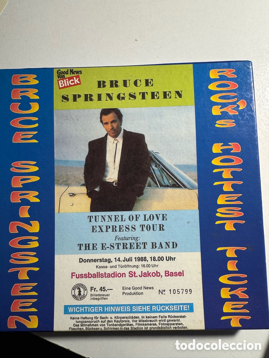 CD de M&uacute;sica: Bruce Springsteen Basilea 1988. Rock&rsquo;s Hottest Ticket.