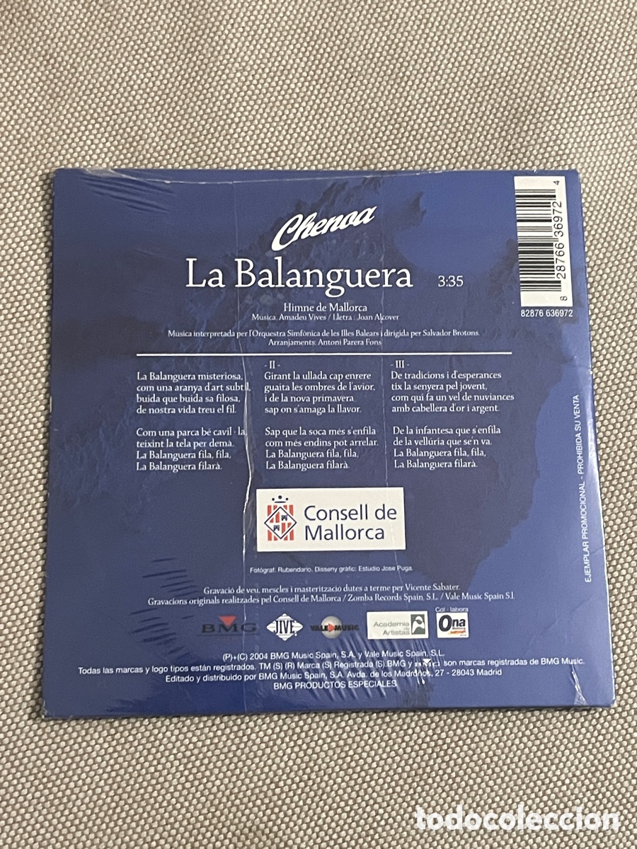 CDs de m&uacute;sica: Chenoa. La Balanguera. Himno de Mallorca. - Foto 2