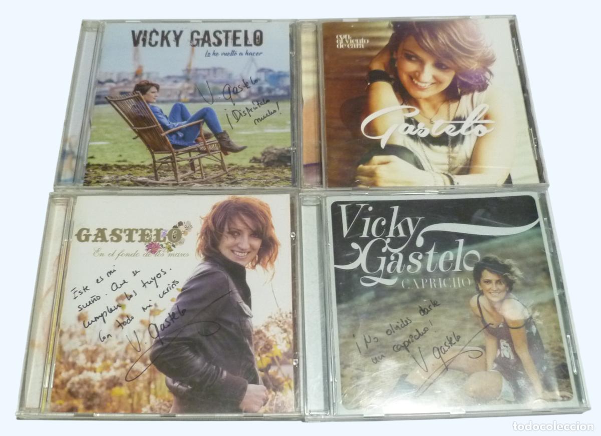 CDs de m&uacute;sica: Lote de Vicky Gastelo firmados por la cantante