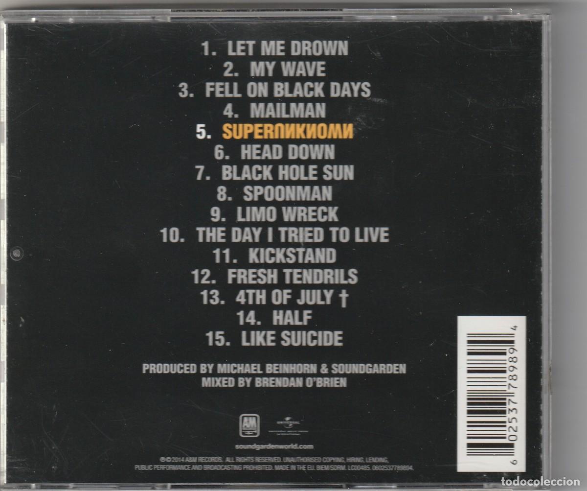 CDs de m&uacute;sica: SOUNDGARDEN - SUPERUNKNOWN (CD A&M 2014) - Foto 2